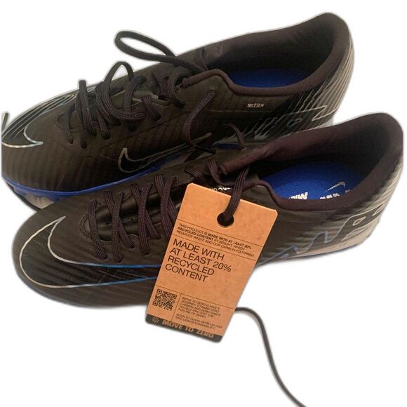 Nike Mercurial Vapor 15 Academy Turf Soccer Black/ Blue Mens/Womans